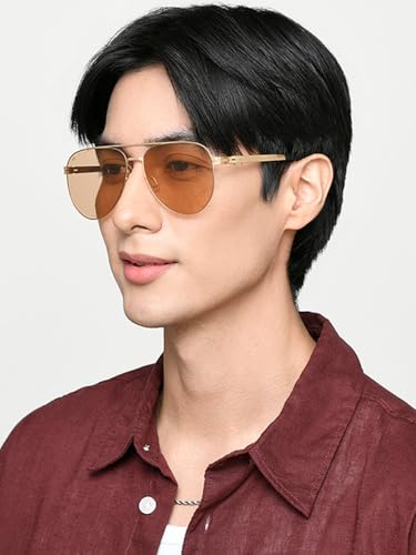 VINCENT CHASE EYEWEAR Vincent Chase Gold Full Rim Pilot Sunglasses - Image 4