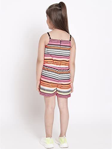 Image of Nautinati Girls Strappy Colourful Jumpsuit | Age 4-8 Years