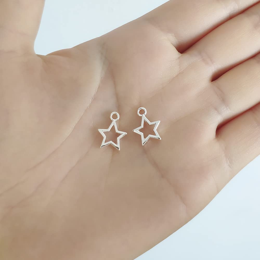 Amazon.com: 100Pcs Silver Star Beads Mini Metal Star Beads for