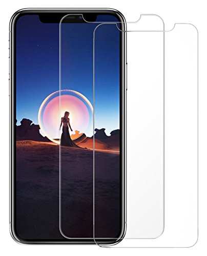 VicKro KKA111005 Clear 9H Hardness 0.3 mm Tempered Glass Screen Protectors, Case Friendly for Apple iPhone X/10 Phone (2017)