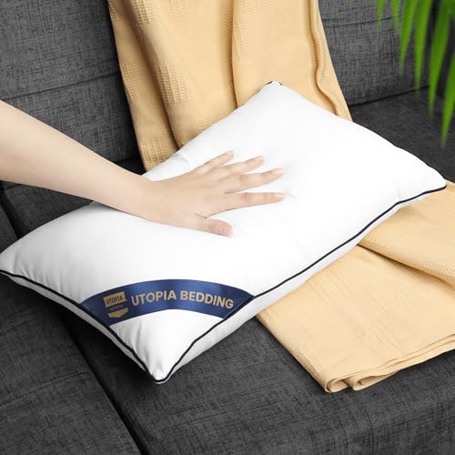 Utopia Bedding Throw Pillow Inserts (Pack of 2, White), 12 x 20 Inches Decorative Indoor Pillows for Sofa, Bed, Couch, Cushion Sham Stuffer