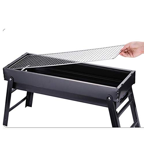 QGKYXT Charcoal Grill Barbecue Portable BBQ Stainless Steel Folding BBQ Grill Camping Grill