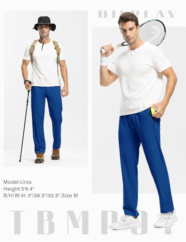 Image of TBMPOY Men's Outdoor Lightweight Hiking Mountain Pants Running Active Jogger Pants
