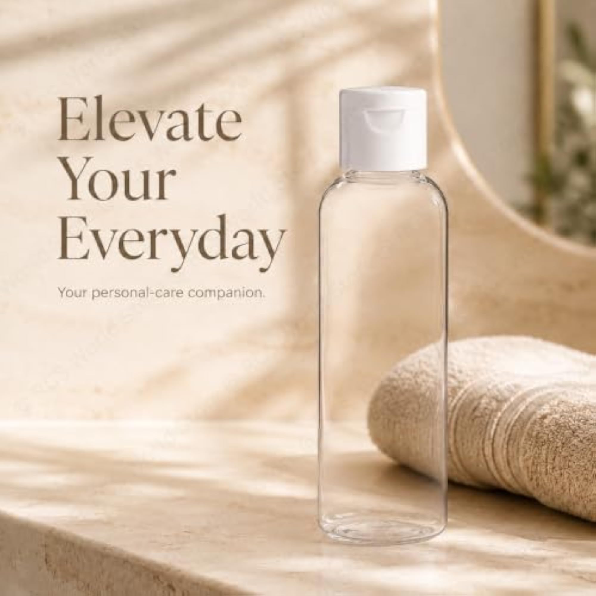 100ml Refillable Flip Top Bottles, 2 Pcs Leak-Proof