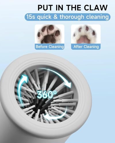 Image of Automatic Dog Paw Cleaner for Dogs,Electric Dog Foot Paw Washer Cup and Massager,2 Speeds for Thorough Cleaning and USB Rechargeable,Pet Paw Feet Cleaner for Small Medium Dogs Cats (Blue)