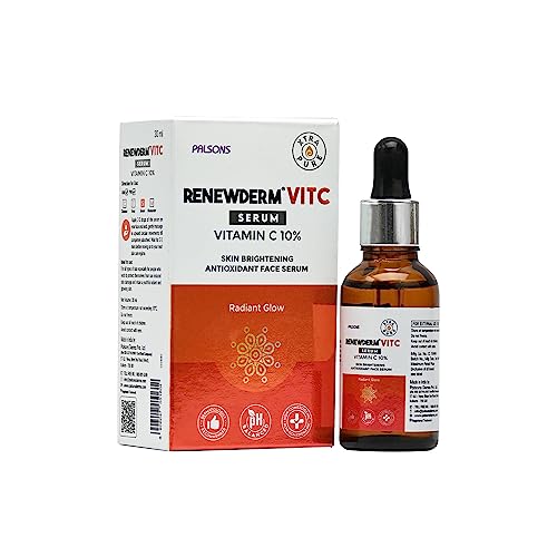 Renewderm Vit C Serum Skin Brightening Antioxidant with Vitamin C 10% | Reduces Dark Spots I For Glowing Skin | With Vitamin-C, Aloe Vera & Mulberry Extract, 30ml