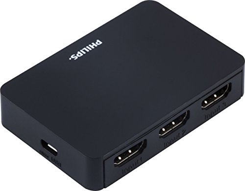 Philips 3 Device HDMI Switch, Use with 4K TV Smart TV Roku Xbox