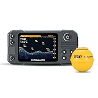 LUCKY Kajak Tragbarer Fischfinder Wandler Kabelloser Sonar Fischfinder Boot Wiederaufladbar Handheld Fischtiefenfinder Angeln MT-202