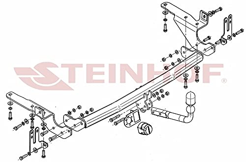 STEINHOF Gancio Di Traino Fisso Con Kit Elettrico 7 Poli Per Suzuki Pixo (2009-2013)