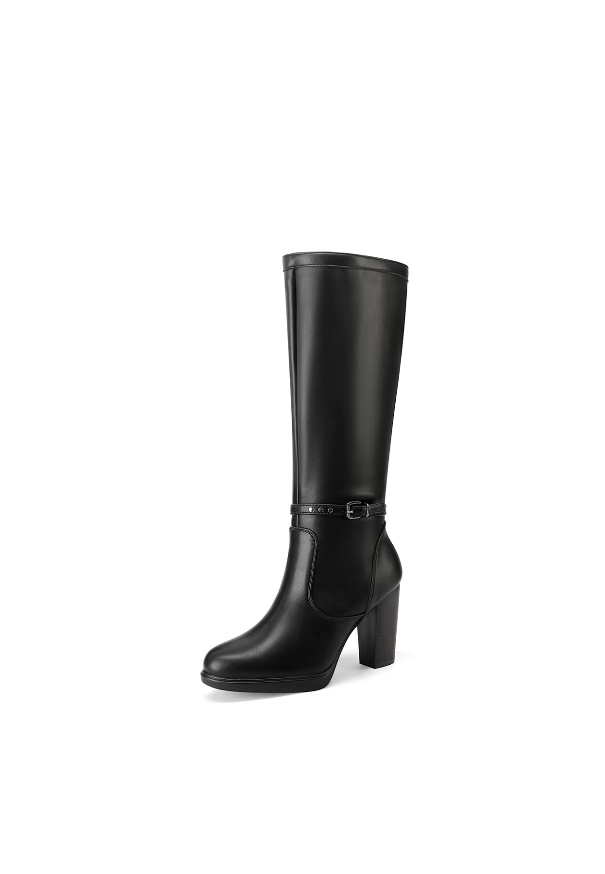 QUEEN HELENA Botas Altas con Tacón Cremallera Lateral Casual Mujer X31-118