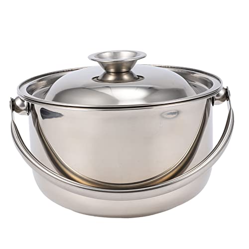 ULTECHNOVO Cacerola de Sopa Inoxidable con Tapa y Asa Resistente al Calor Olla Multifuncional para Cocina y Profesional para Restaurantes y