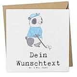 Mr. & Mrs. Panda Personalisierte Deluxe Karte Panda Golfen - Geschenke, Grußkarte Selbst Gestalten, Golfturnier, Golf spielen, Verein, Hochzeitskarte, Glückwunschkarte, Golfplatz, Geschenk