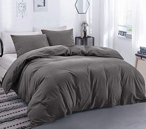 Love2Sleep Luxury Duvet Cover Set Oversized Super King 120" X 98" Size - 100% Egyptian Cotton, 800Tc 3-Piece Bedding Duvet Cover Set Zipper Closer & Corner Ties - Ultra Soft And Easy Care - (Dark Grey Solid)