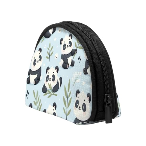 Portable Coin Purse Cute-Cartoon-Panda-Bear Mini Zippered Money Pouch Card Holder4