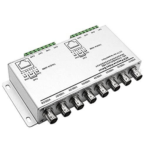 Émetteur-récepteur vidéo passif 8 canaux UTP HD pour câbles RJ45 et caméras BNC