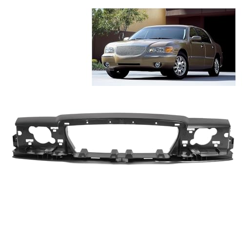 KUAFU Front Header Panel Assembly Compatible with 2003-2005 Mercury Grand Marquis & 2003-2004 Mercury Marauder Replacement for 3W3Z8190AA FO1220223 Unfinished Black ABS Plastic