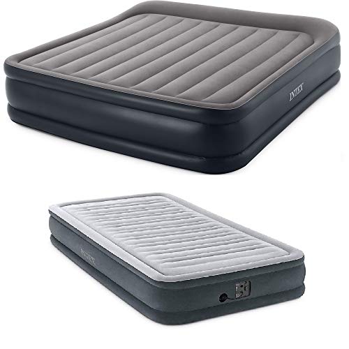 Intex King Deluxe Pillow Air Mattress & Dura Beam Plus Twin Airbed