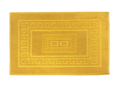 Biancheriaweb - Tapis de Salle de Bain Motif Torino Couleur Moutarde 60x120 Moutarde