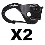 Nite Ize CamJam XT Aluminum Rope Tightener w/ Rope Heavy-Duty Rugged (2-Pack)