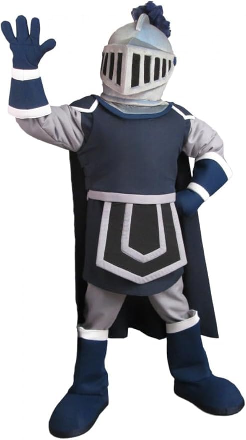 Smart Christian Knight Mascot Costume for Adults Men Women with Built-in Fan Inside the Head