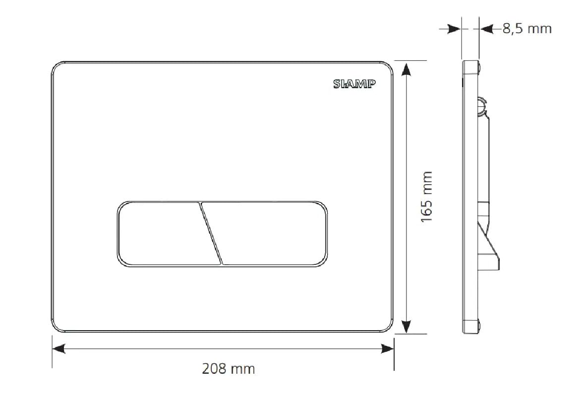 CUT-Bedienungsplatte, weiß INGENIO SIAMP
