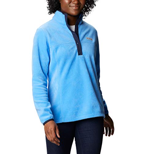 Image of Columbia Womens Benton Springs Half Snap II Pull Over Fleece Jacket, Dark Stone /Canoe /Vintage Blue, 3X