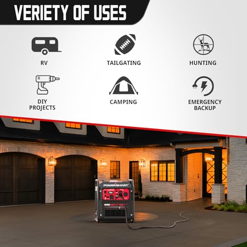 PowerSmart 4450-Watt Open Frame Inverter Portable Generator with CO Protector Technology, RV-Ready 30A Outlet for Home Backup, Travel, Camping EPA Compliant - Image 4
