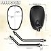 DREAMIZER Black 10MM Motorcycle Mirror Universal Motorcycle Rear Vide Side Mirrors Compatible for Street Bike Scooter Cruiser Touring Chopper