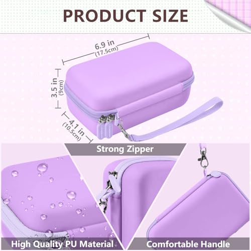 Image of Leayjeen Kids Camera Case Compatible with Cimizi /Gofunly /Aasonida /CAMCLID /LETSHAHA Kids Instant Print Camera, Kids Instant Camera for 1080P Printed Photos,Birthday Gifts for Kids-Purple(Case Only)