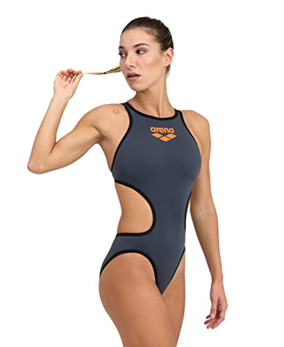 arena One Big Logo Badeanzug für Damen, Schnelltrocknende, Sportliche...