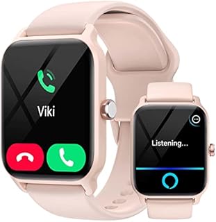 Smartwatch Damen mit Telefonfunktion 1.8" Alexa Integriert Herren Fitnessuhr 100+ Sportmodi, Pulsmesser SpO2 Stress Ein-klick Messen, Schlafmonitor, IP68, Sport Auto Identifizierung für IOS/Android