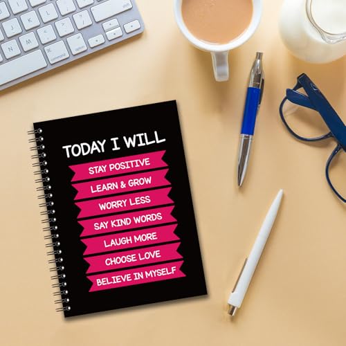 Carnet vierge inspirant Today I Will pour s'organiser au bureau