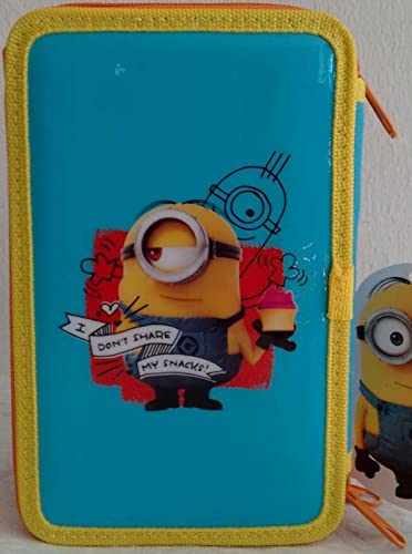 Astuccio Scuola 3Zip Pieno 36 Pezzi Minions