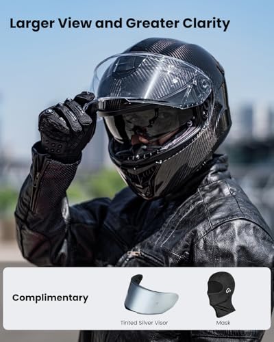 ILM Carbon Fiber Full Face Helmet