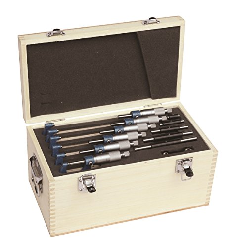 Hfs (R) 0.0001" Premium Outside Micrometer Set Solid Metal Frame Carbide Tip 6 Pcs #TOP2