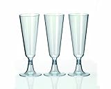 sektflöten antik Teilbar Kunststoff - Plastik Sektglas Fuß 24 Stück klar Sektflöte