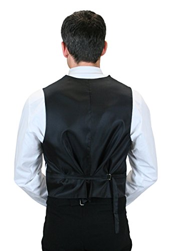 Historical Emporium Men's Ragtime Satin Striped Dress Vest, Victorian Edwardian Tuxedo Dress Waistcoat3