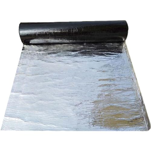 Guaina Bituminosa,Rotolo Patch Di Asfalto Autoadesivo Per Tetto,Nastro Sigillante Impermeabile,Nastro In Foglio di Alluminio,per Riparazione di Tetti,Grondaie e Perdite (5x500cm)