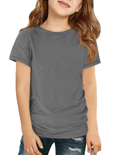 Image of Haloumoning Girls Short Sleeve T Shirts Kids Summer Crewneck Tops