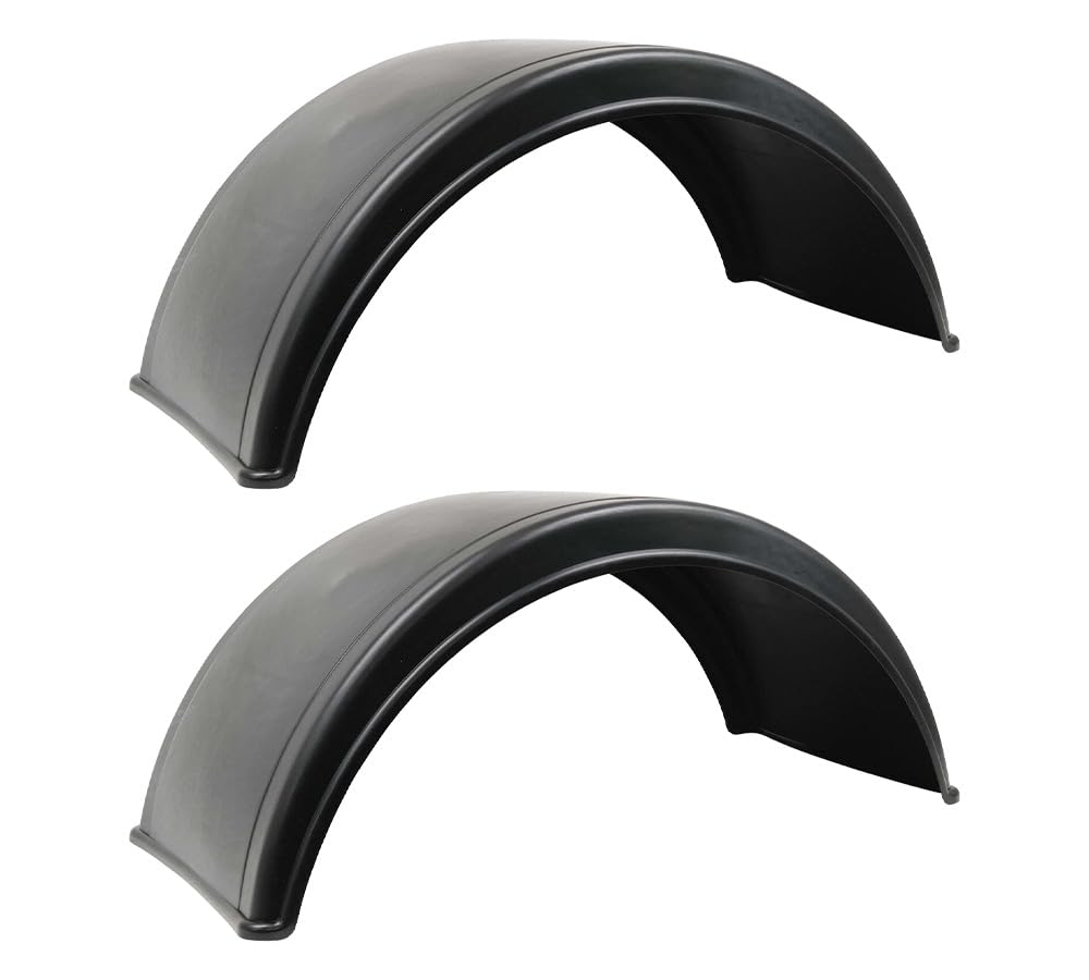 Poly Plastic Polymer Truck Fenders With Mounting Brackets - Fits 18 To 19.5 Inch Wheels, BP Brand, Part #8590196 & 8591000
