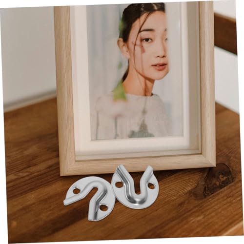 Image of 20pcs Heavy Duty Metal Hangers for Drywall Picture Frame Hangers Keyholes Sturdy Iron Picture Hanging Brackets
