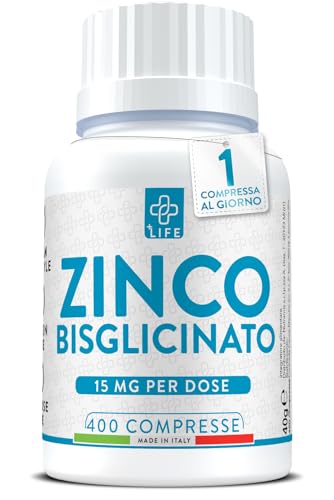 PiuLife Integratore Zinco 400 Compresse 15mg