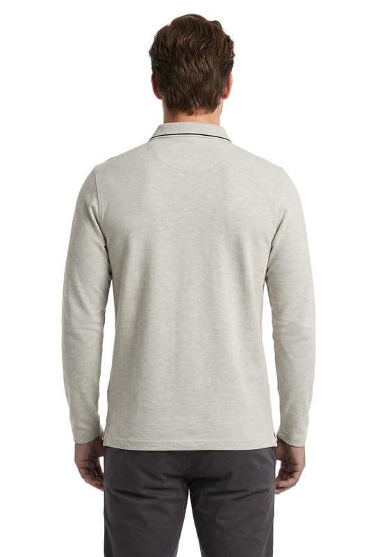 Image of AMERICAN CREW Full Sleeves Polo Collar T-Shirt with Pocket for Men