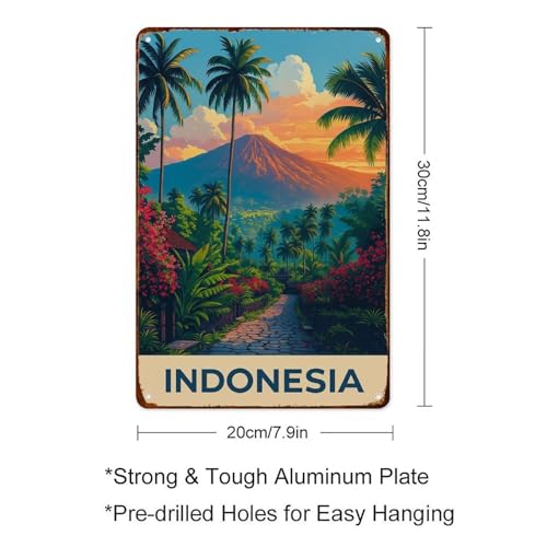 XIAJVS Bali: Tropical Island, Boho Metal Aluminum Signs Retro Wall Decor 8X12 Inch for Living Room Kitchen Farm Bedroom Bathroom Decoration Posters - Image 3