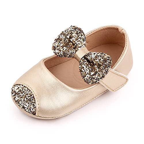 OAISNIT Baby Girl Shoes Mary Jane Flats Anti-Slip Princess Wedding Dress Infant Girl Soft Lightweight Crib Shoes