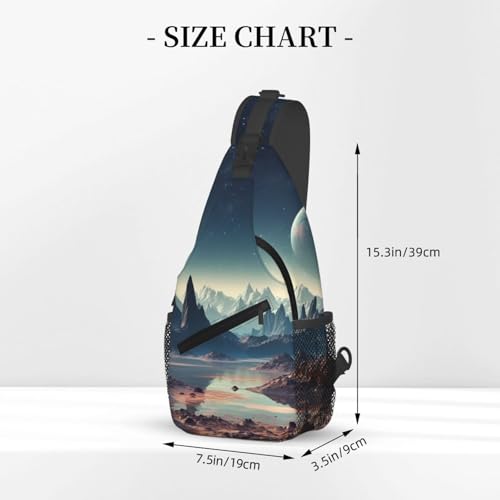 Mochila Sling para Hombre y Mujer Crossbody Alien Planet miniatura 2