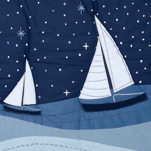 Image of Lambs & Ivy Little Skipper 3-Piece Sailboat Nautical Nursery Crib Bedding Set
