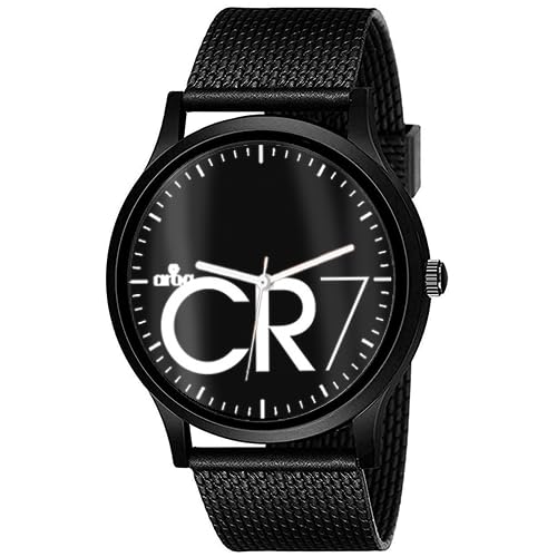 AROA Watch New Watch for CR7 Model : 734 Black Metal Type Analog Black Strap Watch Black Dial for Men Stylish Watch for Boys (B0C7MVCZ95) Amazon Price History, Amazon Price Tracker