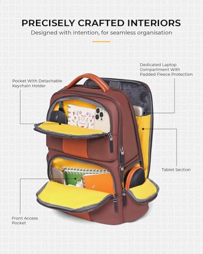 Image of EUME Premium 15.6 in Laptop bags for Men & Women Office Use | Stylish Backpack Bag | Spacious Backpack for Travelling | 28L Polaris