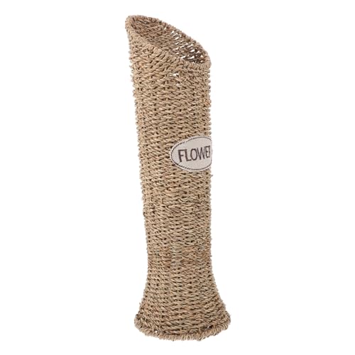 VILLCASE Geflochtene Bodenvase aus Rattan Rustikaler...